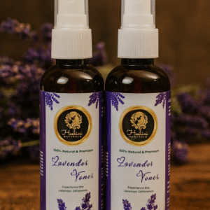 Lavender toner bottle with soothing lavender extrac